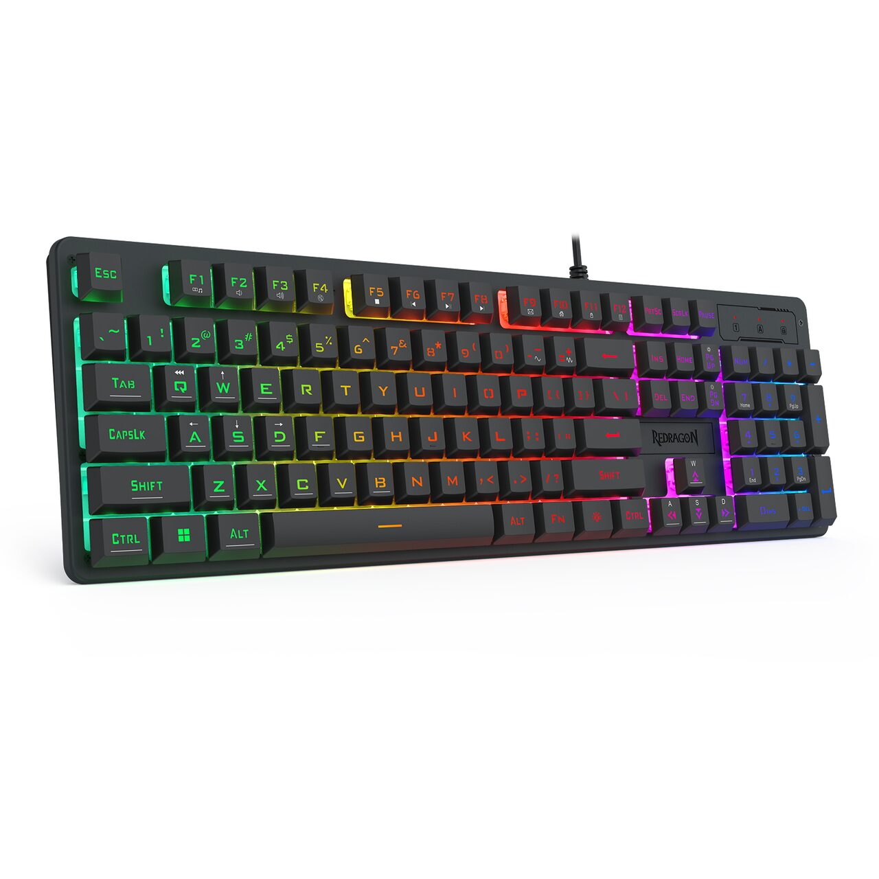 Геймърска клавиатура Redragon Netherbane K521-R с RGB осветление -  черна 